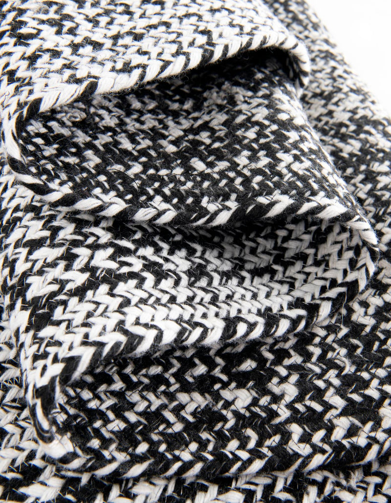 Sustainable Strands Indoor-Outdoor Oasis Collection Area Rug -  Sandbar (Black and White) Rectangle Black and White  lifestyle 20