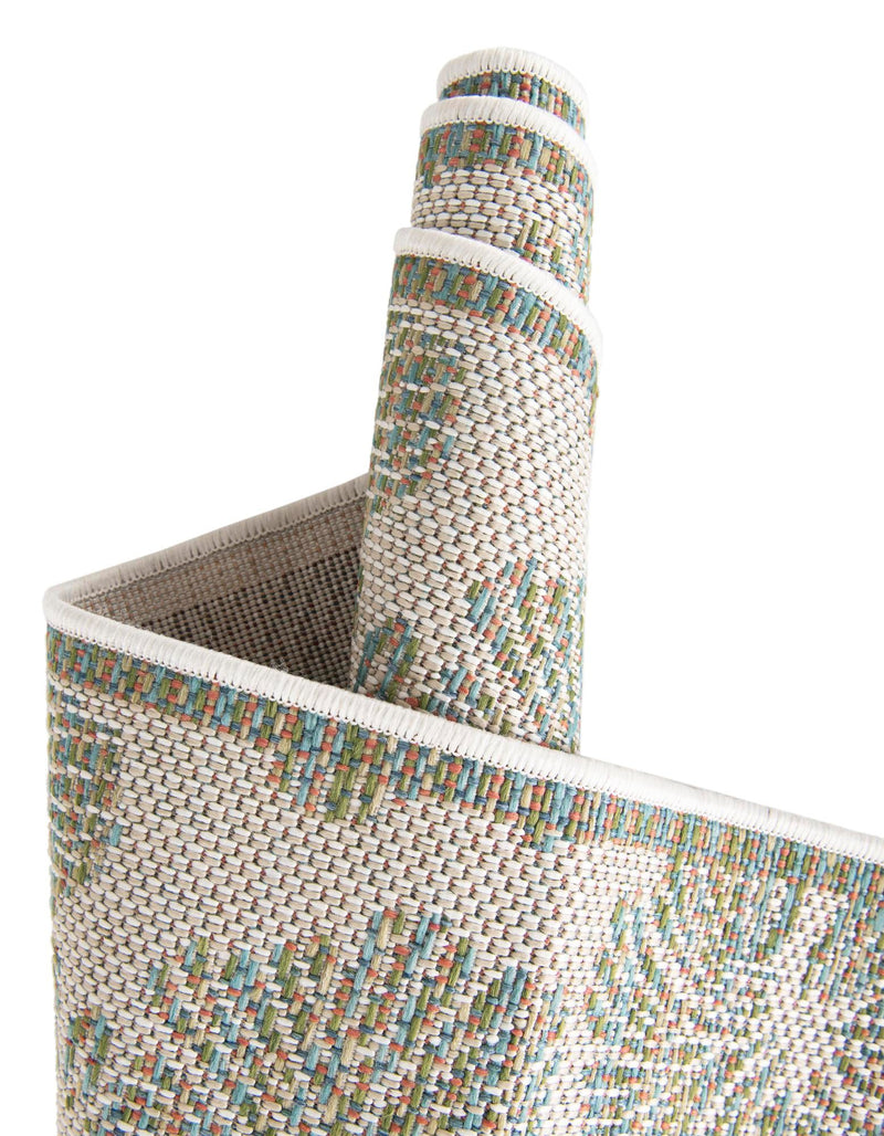 Coastal Terrace Collection Area Rug -  Marina Rectangle Ivory and Beige  lifestyle 10