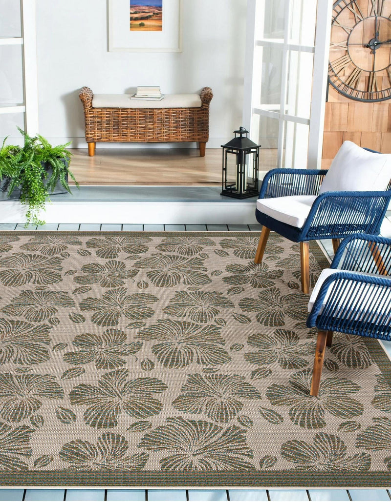 Coastal Terrace Collection Area Rug -  Marina Square Ivory and Beige  lifestyle 24