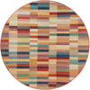 Coastal Terrace Collection Area Rug -  Harbor Round Multi  lifestyle 16