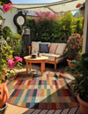 Coastal Terrace Collection Area Rug -  Harbor Round Multi  lifestyle 25