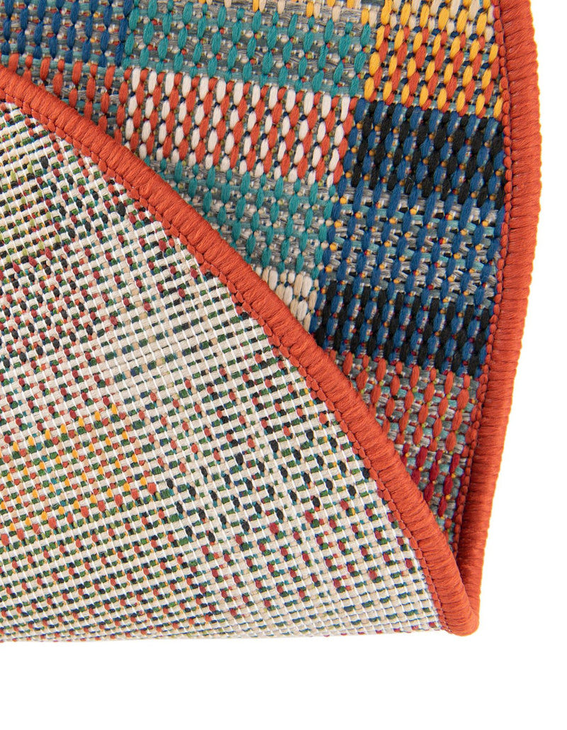 Coastal Terrace Collection Area Rug -  Harbor Round Multi  lifestyle 38