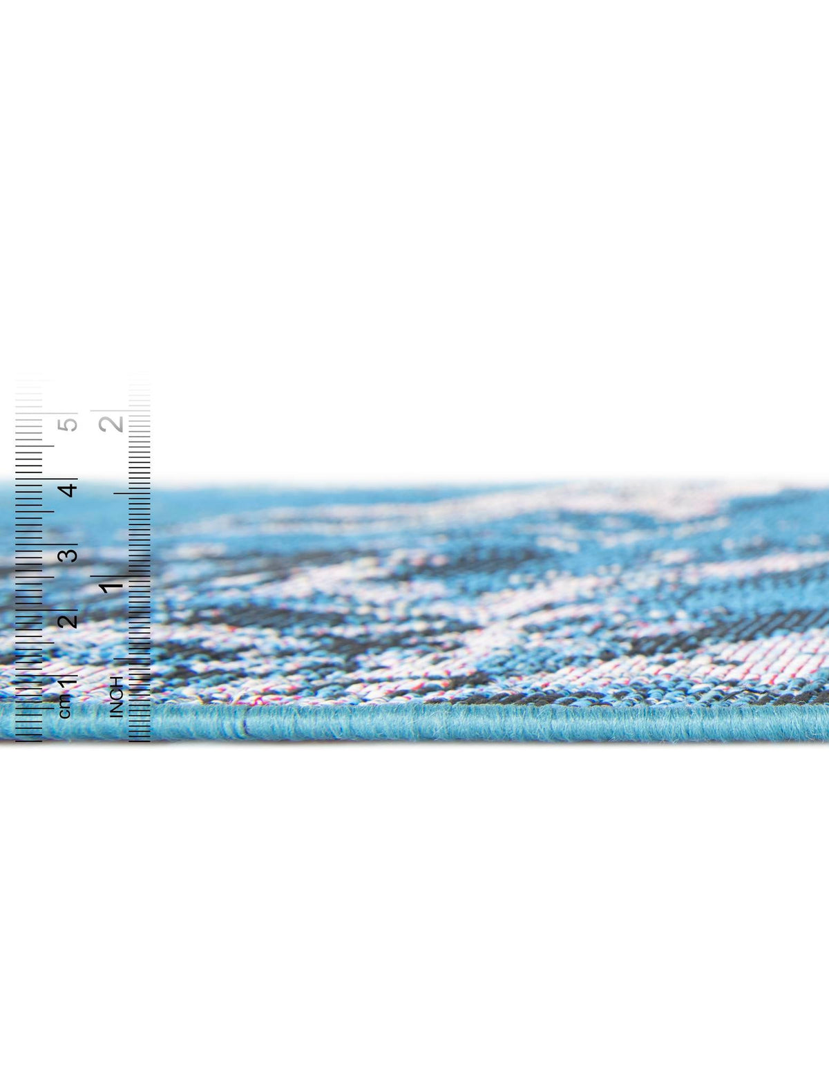 Urban Terrace Collection Area Rug - Veranda Round Blue  lifestyle 17