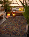 Coastal Terrace Collection Area Rug -  Lagoon Rectangle Multi  lifestyle 3