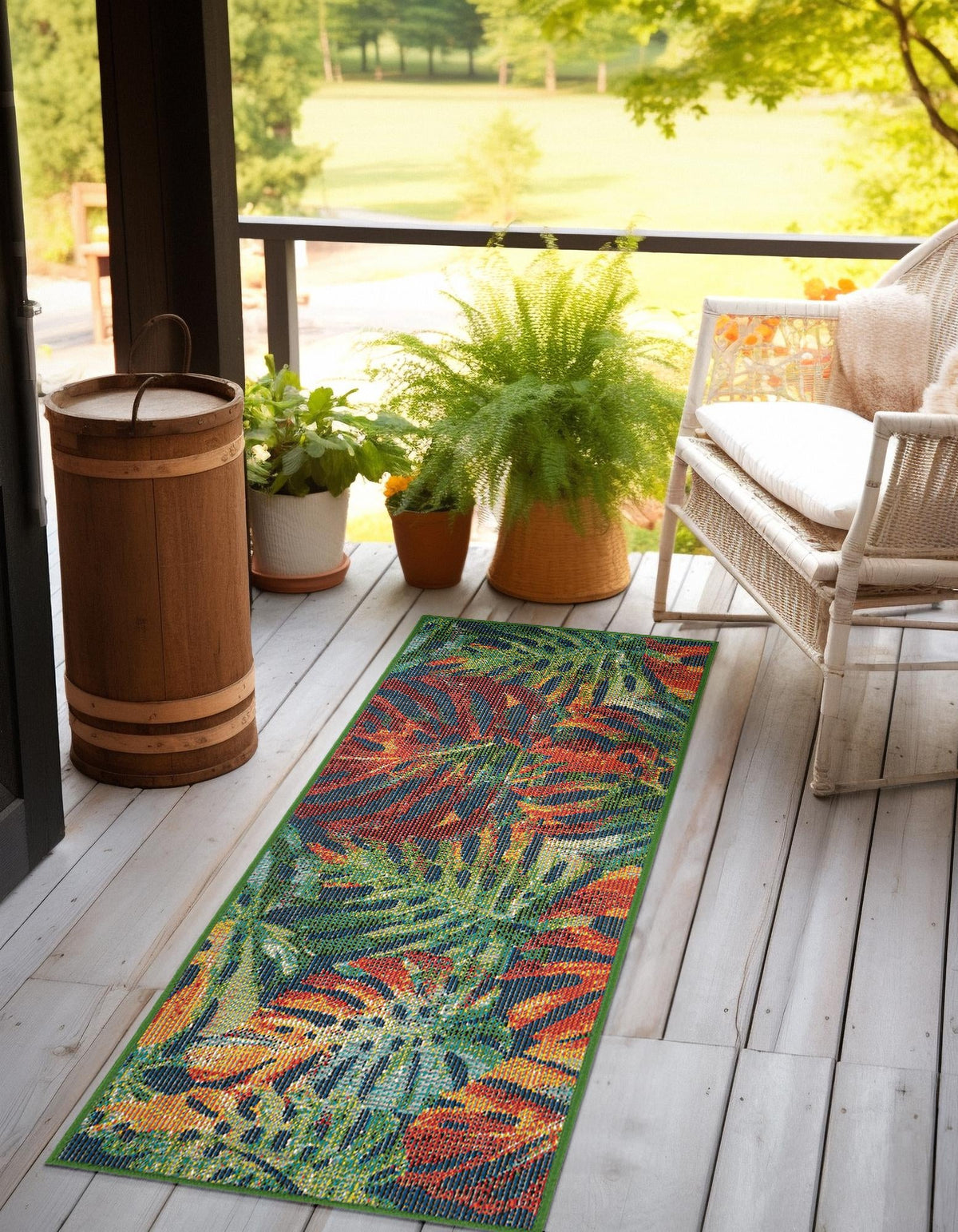 Coastal Terrace Collection Area Rug -  Pier Runner Multi  lifestyle 25