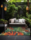 Coastal Terrace Collection Area Rug -  Pier Square Multi  lifestyle 26