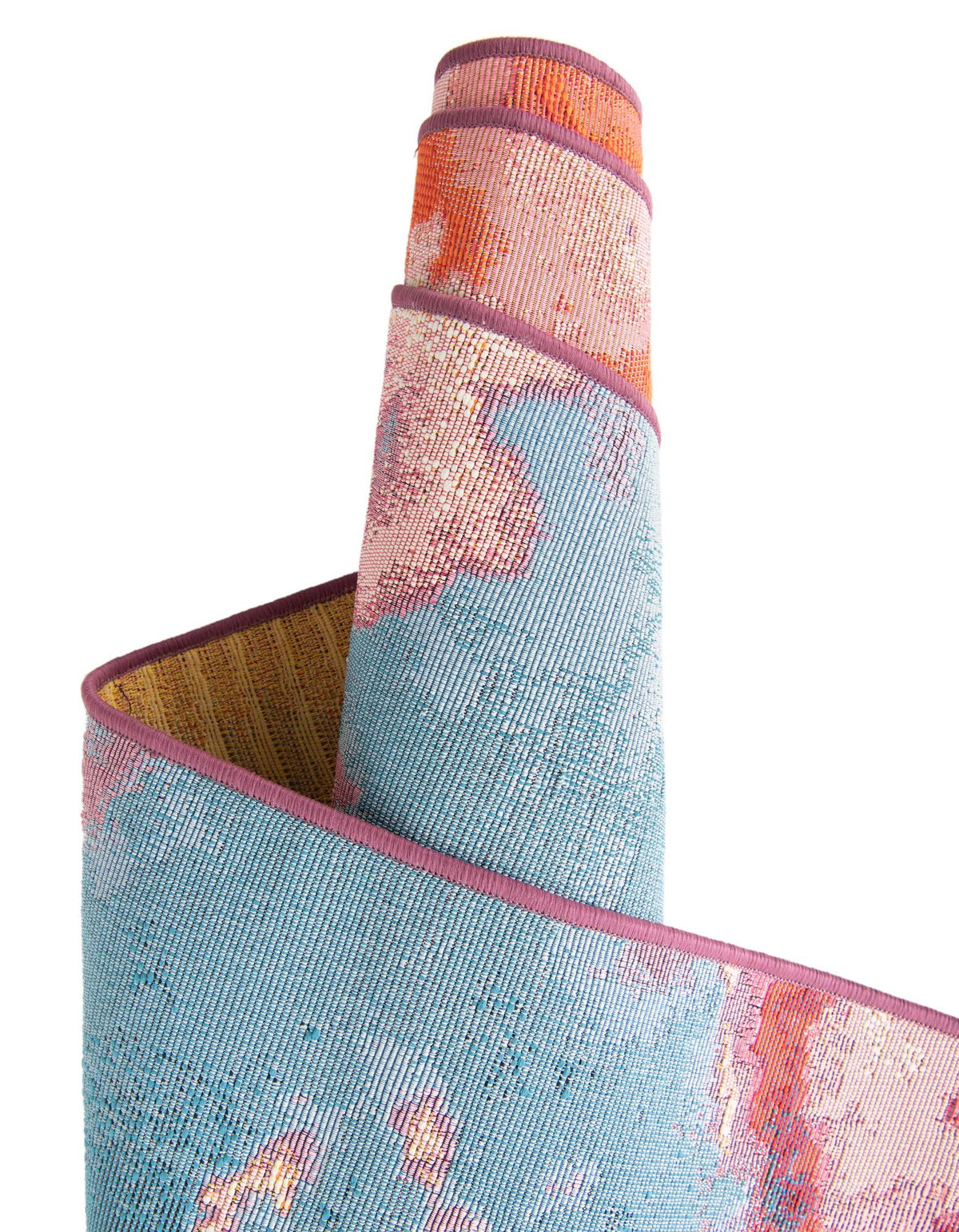 Urban Terrace Collection Area Rug -  Patio Round Gray and Pink  lifestyle 32