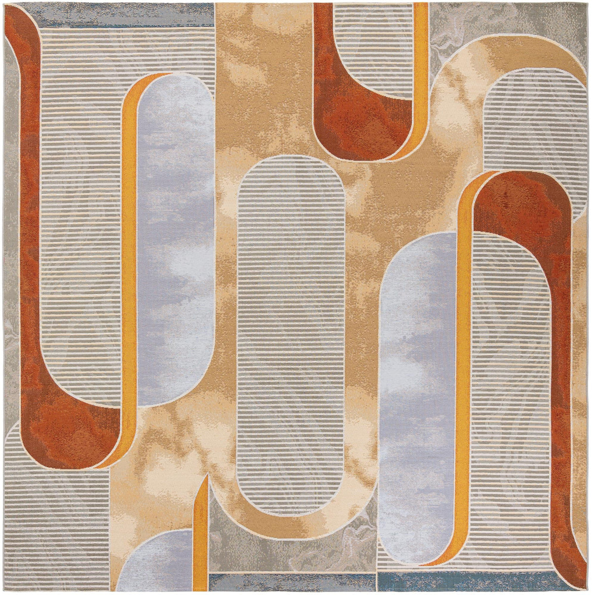Urban Terrace Collection Area Rug -  Deck Square Multi  lifestyle 31