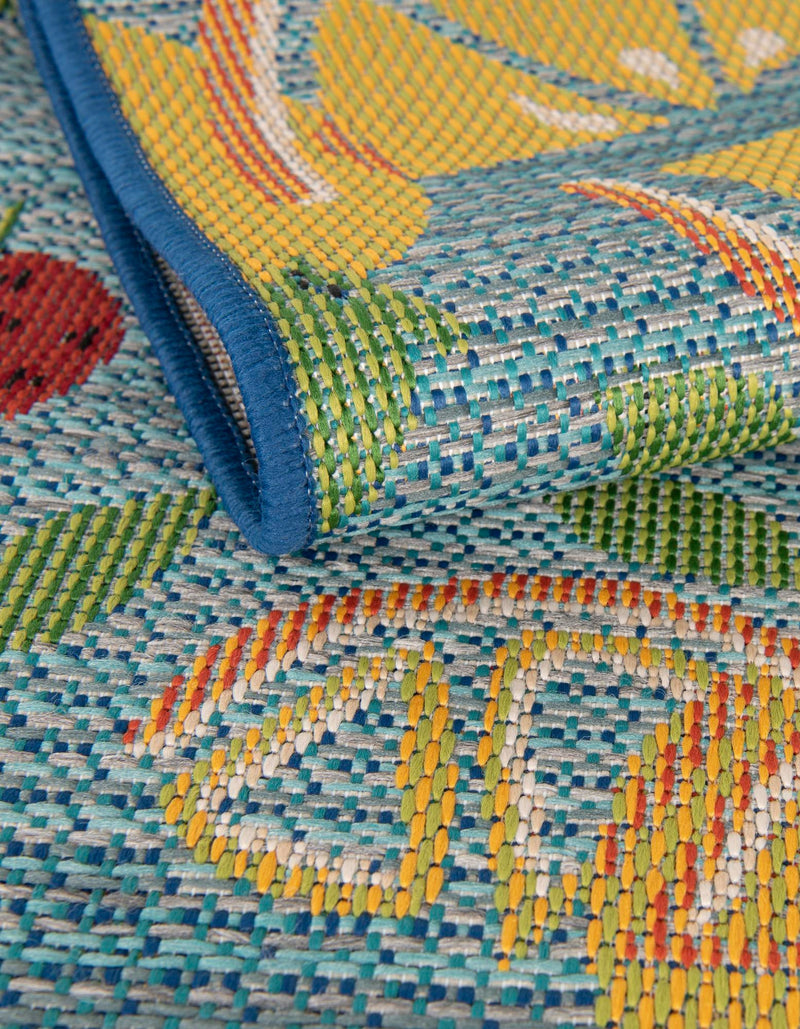Coastal Terrace Collection Area Rug -  Cove Rectangle Blue  lifestyle 5