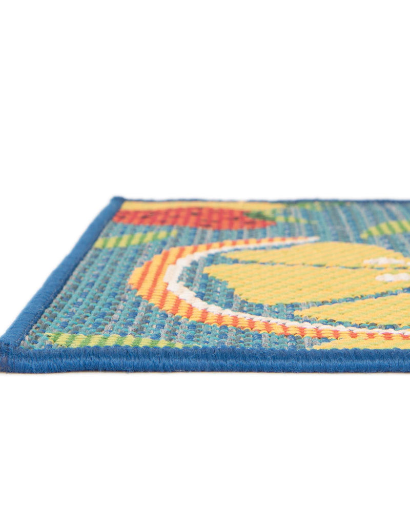 Coastal Terrace Collection Area Rug -  Cove Rectangle Blue  lifestyle 6