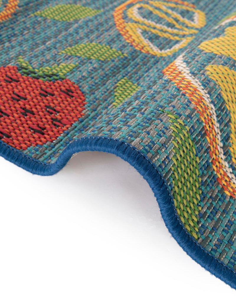 Coastal Terrace Collection Area Rug -  Cove Rectangle Blue  lifestyle 9
