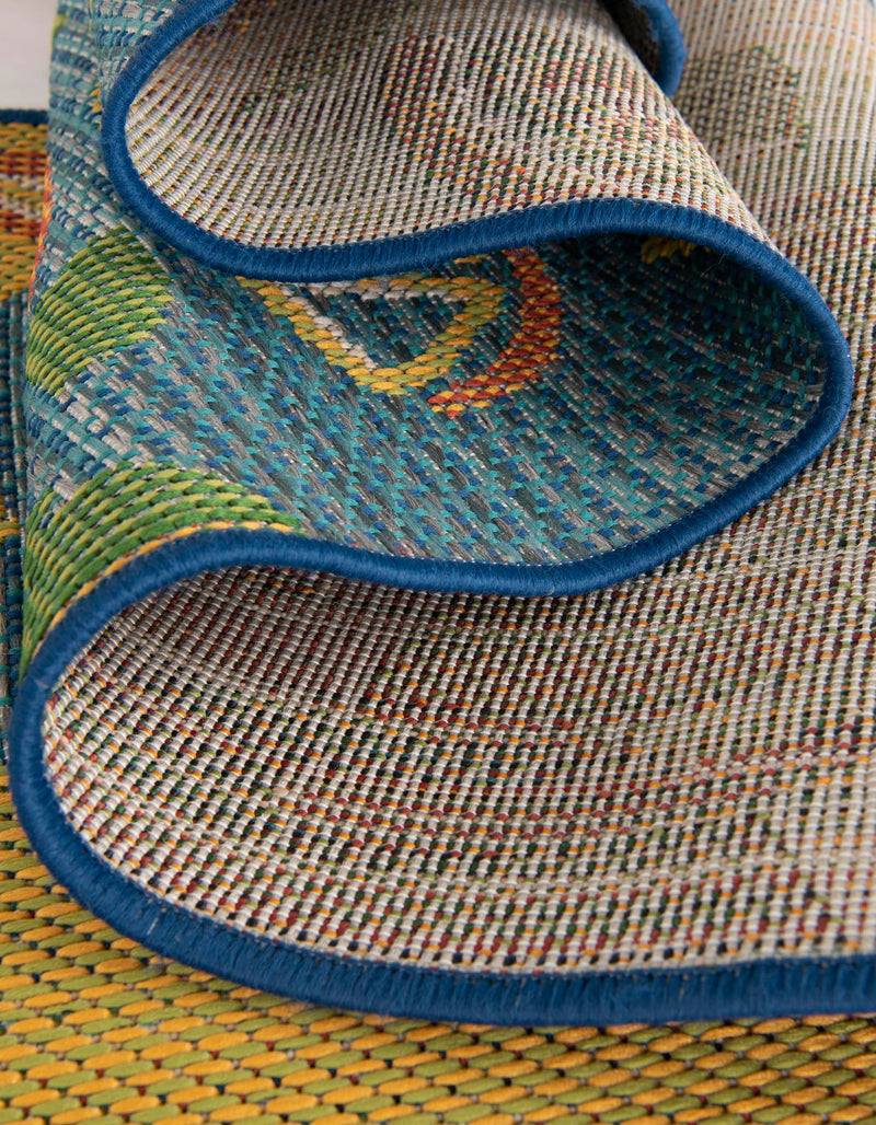 Coastal Terrace Collection Area Rug -  Cove Rectangle Blue  lifestyle 12
