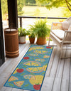 Coastal Terrace Collection Area Rug -  Cove Runner Blue  lifestyle 26