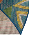 Coastal Terrace Collection Area Rug -  Cove Round Blue  lifestyle 39