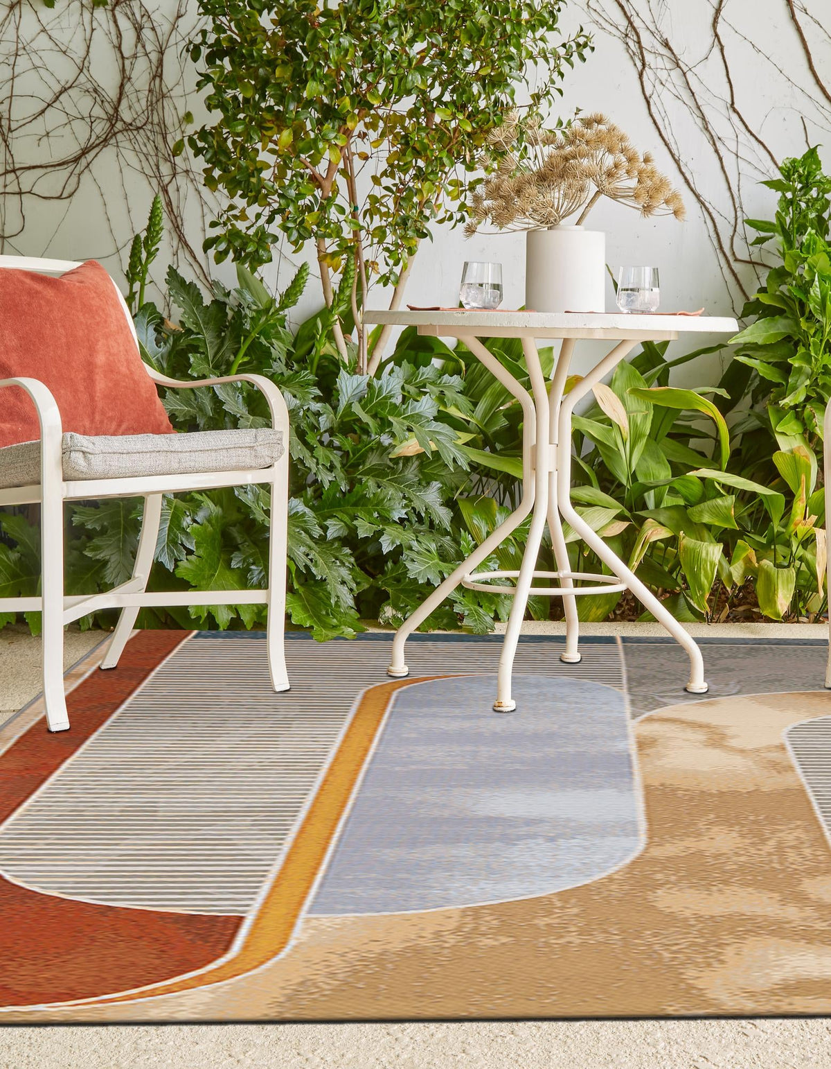Urban Terrace Collection Area Rug -  Deck Rectangle Multi  lifestyle 3