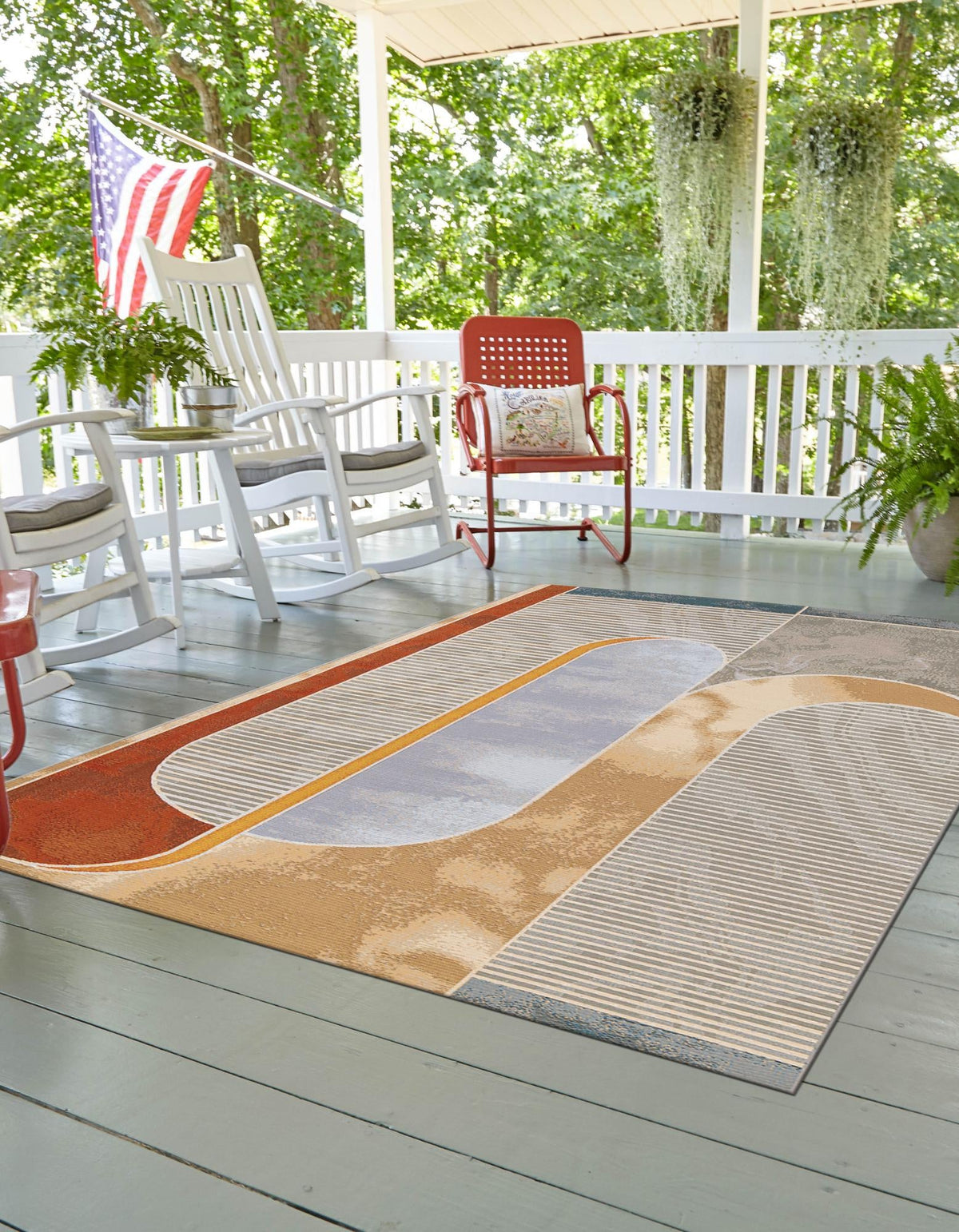 Urban Terrace Collection Area Rug -  Deck Rectangle Multi  lifestyle 7