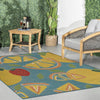 Coastal Terrace Collection Area Rug -  Cove Square Blue  lifestyle 59