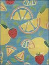 Coastal Terrace Collection Area Rug -  Cove Rectangle Blue  lifestyle 2