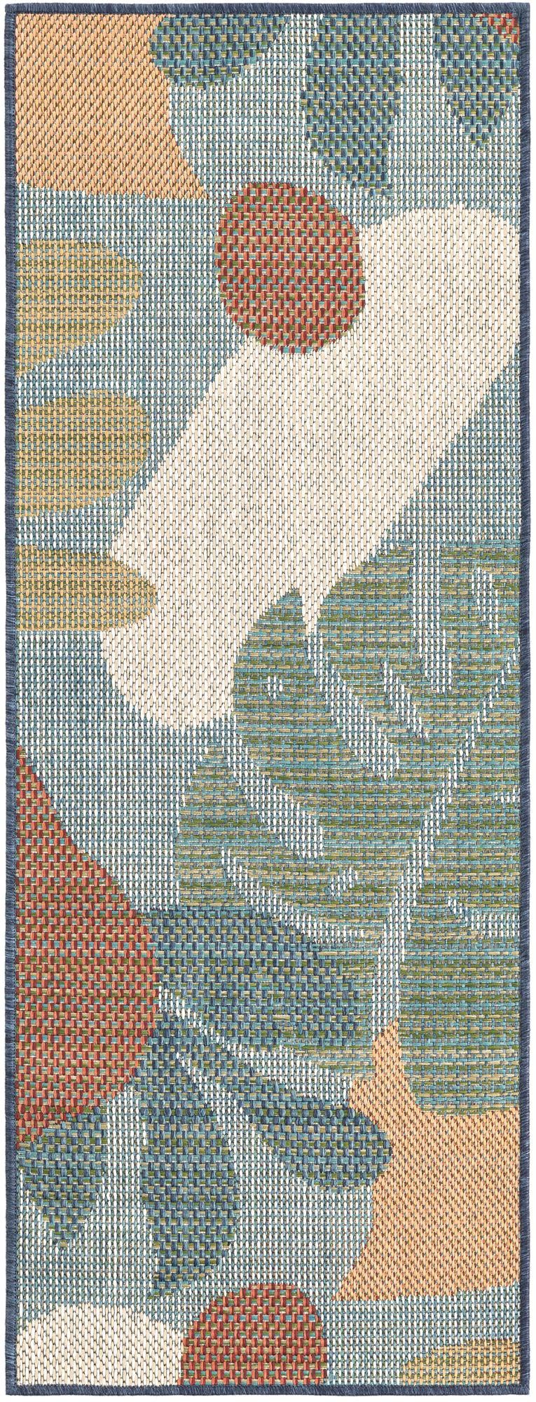Coastal Terrace Collection Area Rug -  Boardwalk Runner Blue  lifestyle 38