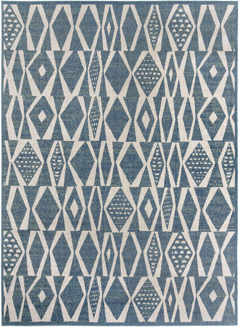 Coastal Terrace Collection Area Rug -  Tidepool Rectangle Blue  lifestyle 2
