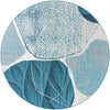 Urban Terrace Collection Area Rug -  Courtyard Round Blue and Ivory  lifestyle 25