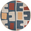 Coastal Terrace Collection Area Rug -  Sail Round Ivory and Blue  lifestyle 16