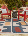 Coastal Terrace Collection Area Rug -  Sail Rectangle Ivory and Blue  lifestyle 3