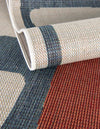 Coastal Terrace Collection Area Rug -  Sail Rectangle Ivory and Blue  lifestyle 5