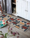Coastal Terrace Collection Area Rug -  Sail Runner Ivory and Blue  lifestyle 23