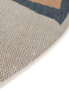 Coastal Terrace Collection Area Rug -  Sail Round Ivory and Blue  lifestyle 31