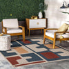 Coastal Terrace Collection Area Rug -  Sail Square Ivory and Blue  lifestyle 57