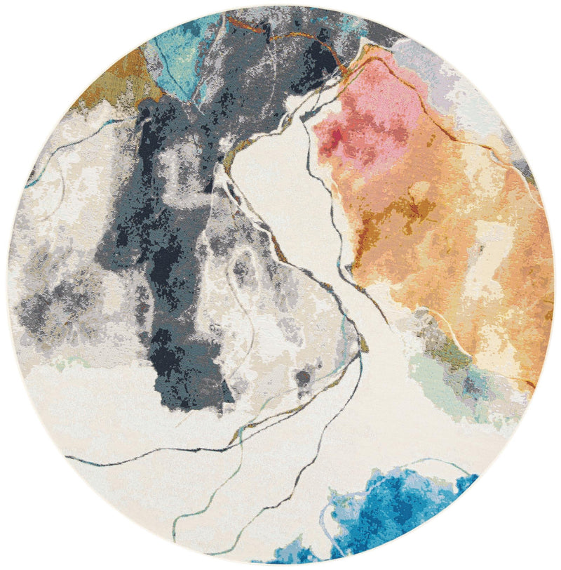 Urban Terrace Collection Area Rug -  Arbor Round Multi  lifestyle 12