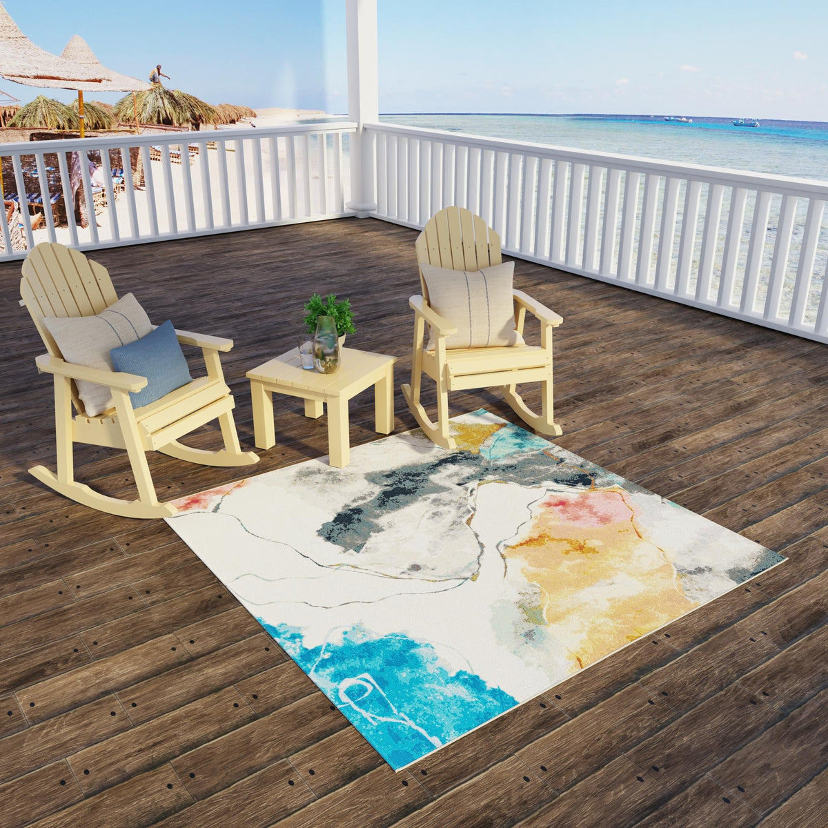 Urban Terrace Collection Area Rug -  Arbor Square Multi  lifestyle 31