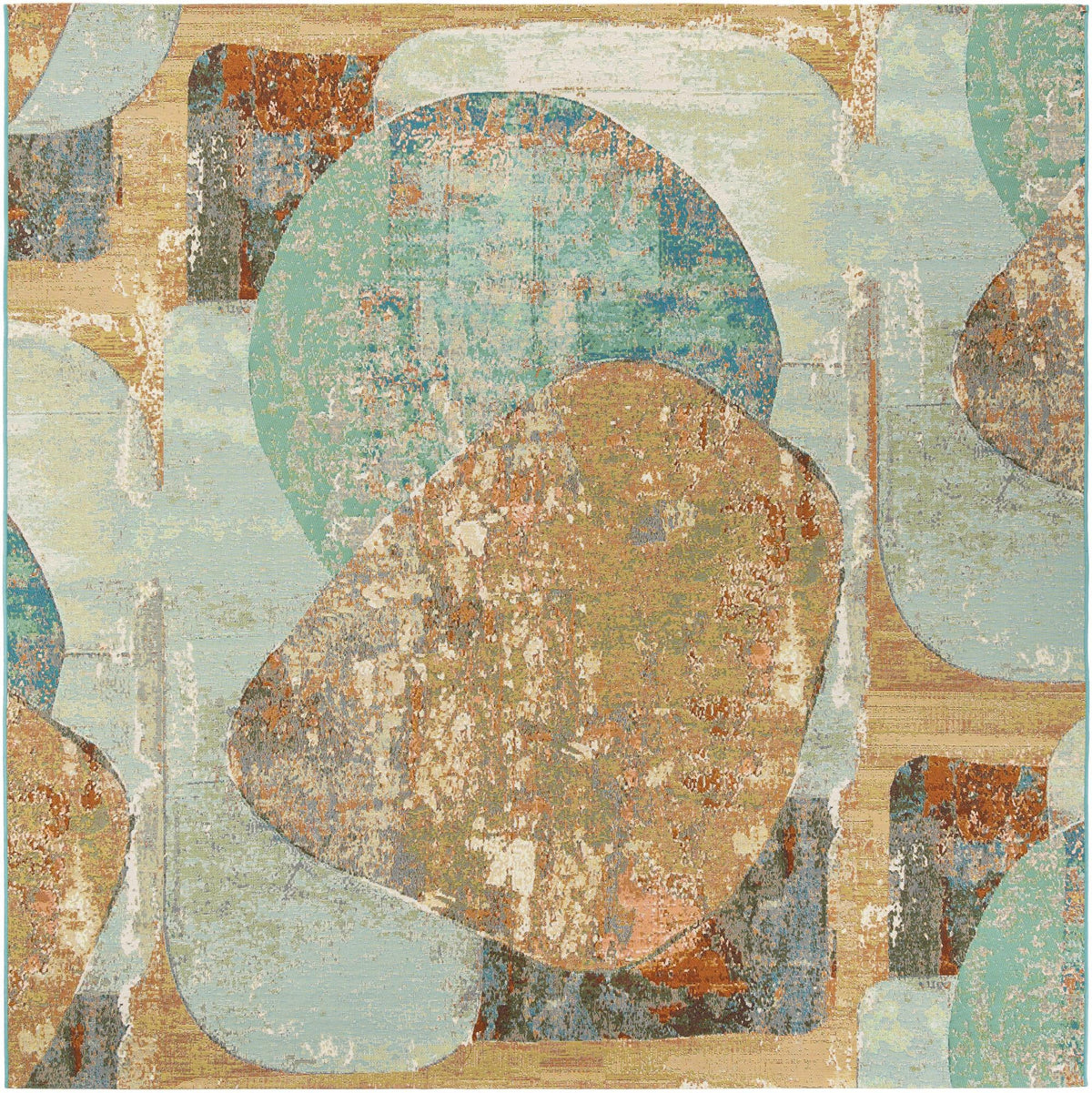Urban Terrace Collection Area Rug -  Portico Square Multi  lifestyle 30