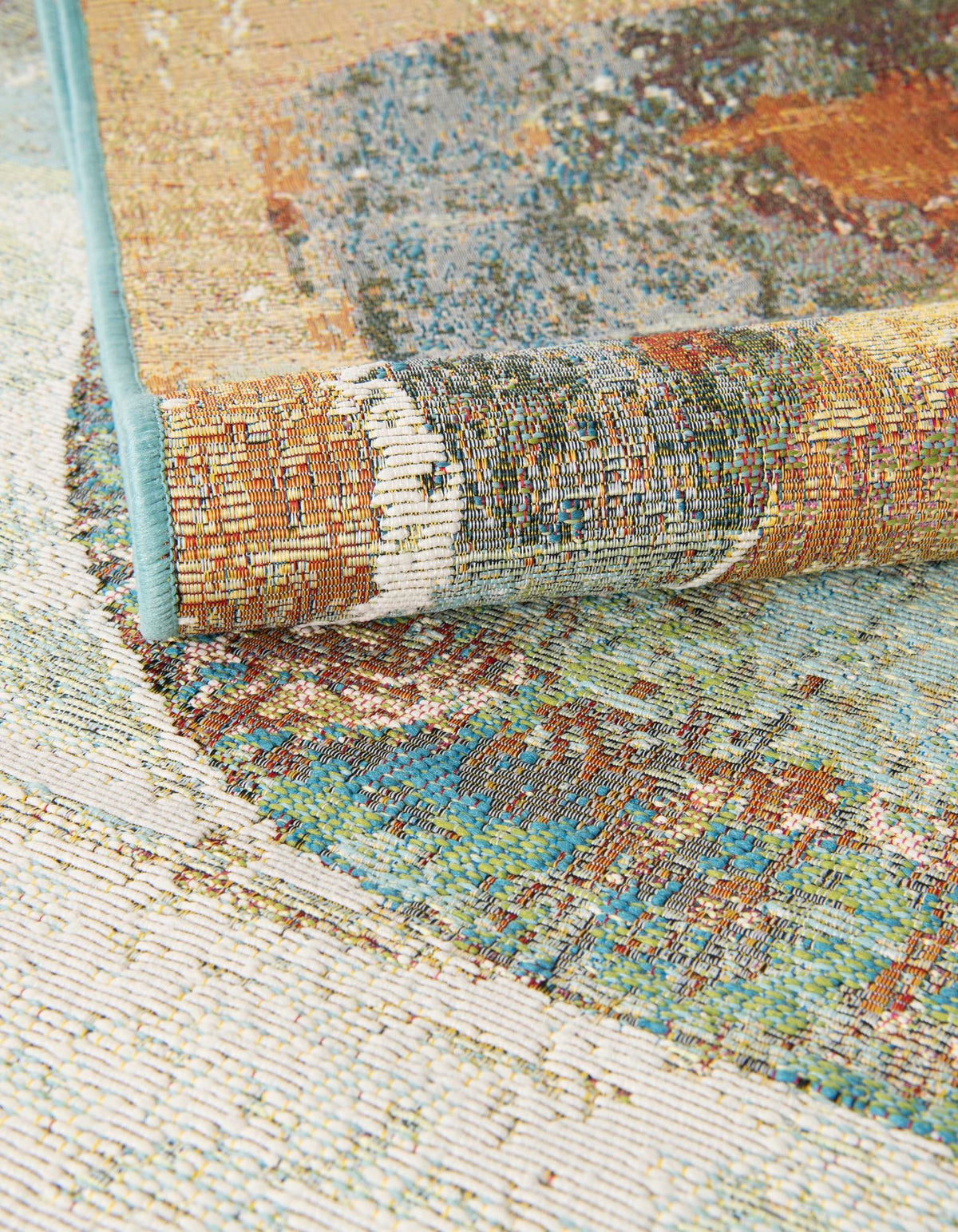 Urban Terrace Collection Area Rug -  Portico Round Multi  lifestyle 15