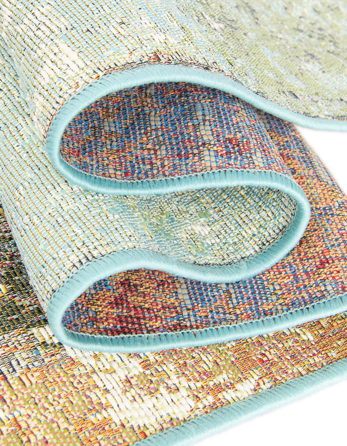 Urban Terrace Collection Area Rug -  Portico Round Multi  lifestyle 24