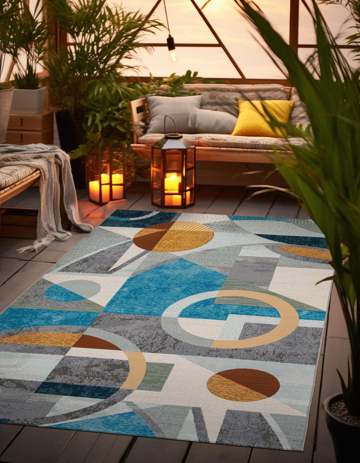 Urban Terrace Collection Area Rug -  Loggia Rectangle Multi Main