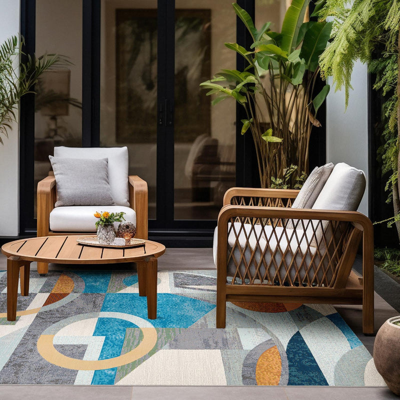 Urban Terrace Collection Area Rug -  Loggia Rectangle Multi  lifestyle 6