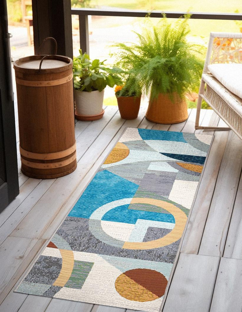 Urban Terrace Collection Area Rug -  Loggia Runner Multi  lifestyle 9