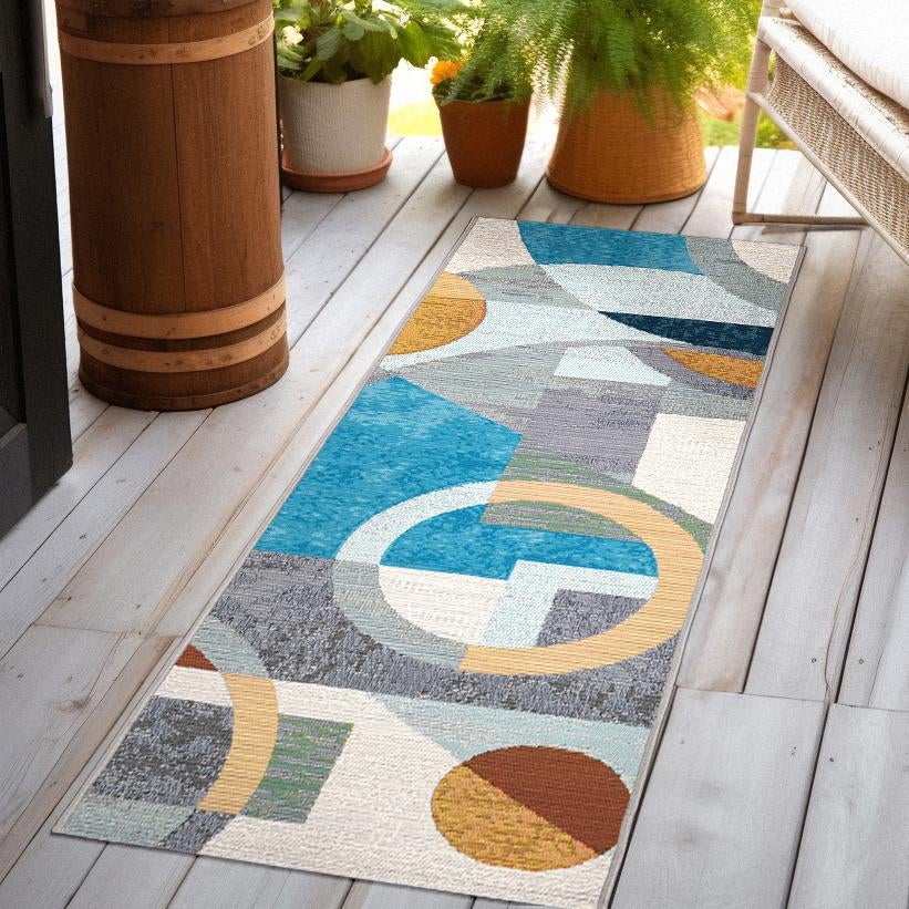 Urban Terrace Collection Area Rug -  Loggia Runner Multi  lifestyle 29