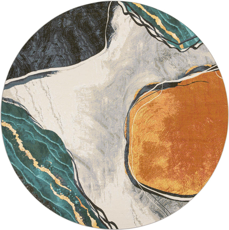 Urban Terrace Collection Area Rug -  Pavilion Round Multi  lifestyle 7