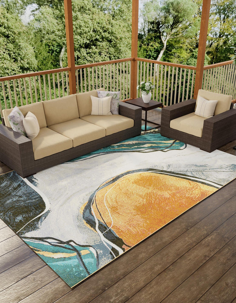 Urban Terrace Collection Area Rug -  Pavilion Rectangle Multi  lifestyle 2
