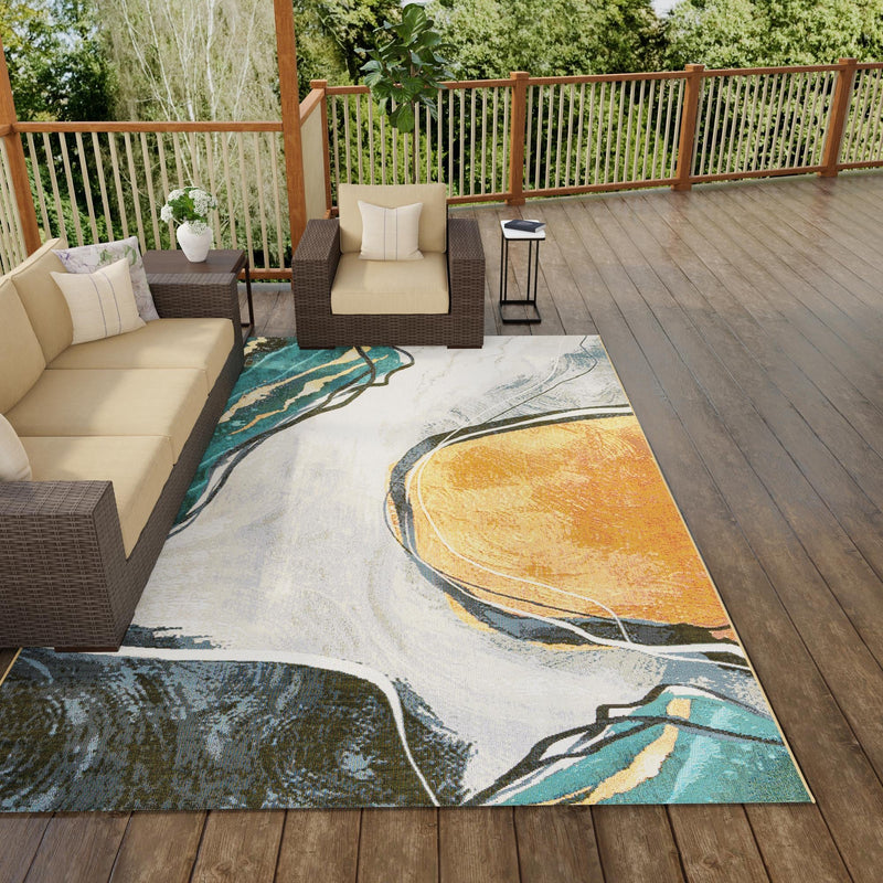 Urban Terrace Collection Area Rug -  Pavilion Rectangle Multi  lifestyle 6