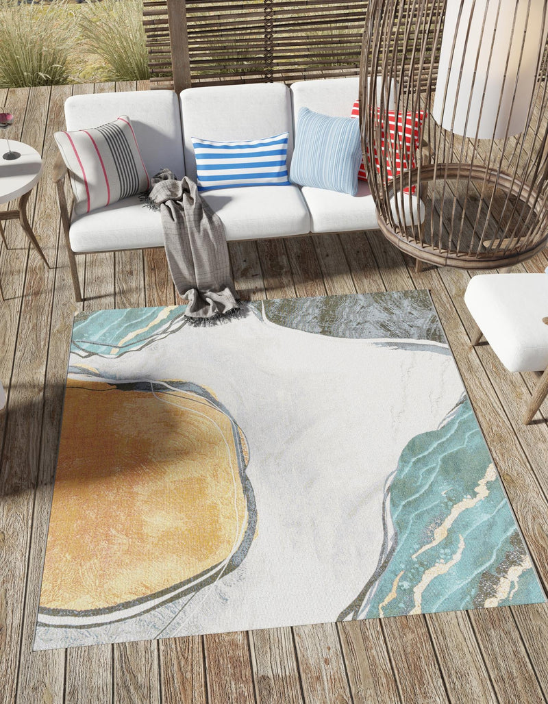 Urban Terrace Collection Area Rug -  Pavilion Square Multi  lifestyle 10