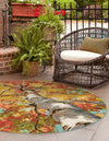 Seaside Blooms Collection Area Rug - Eden Round Multi  lifestyle 9