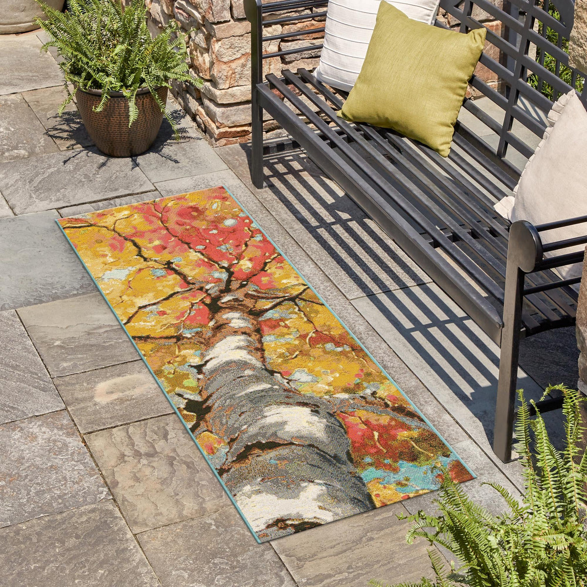 Seaside Blooms Collection Area Rug - Eden Runner Multi  lifestyle 26