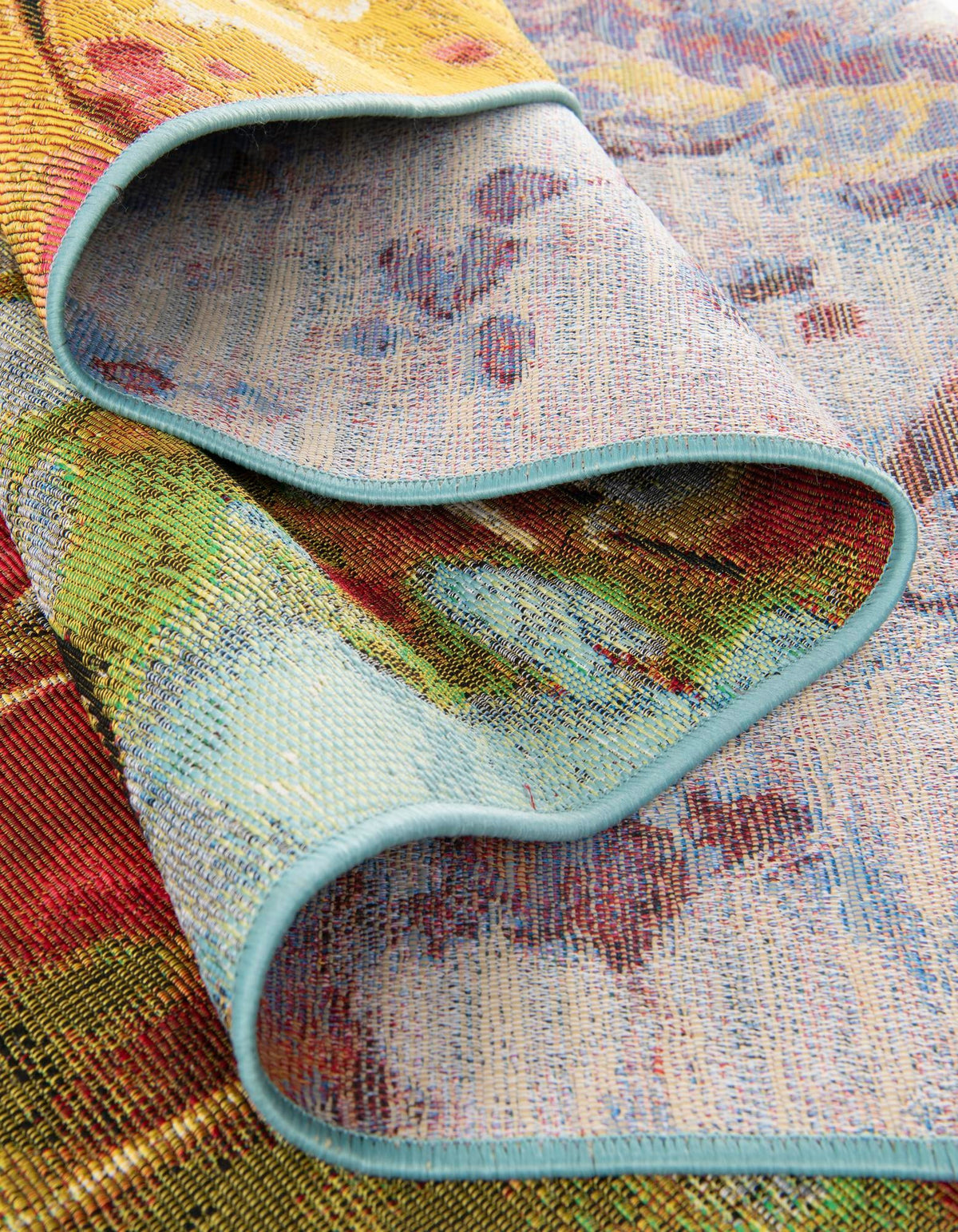 Seaside Blooms Collection Area Rug - Eden Round Multi  lifestyle 22