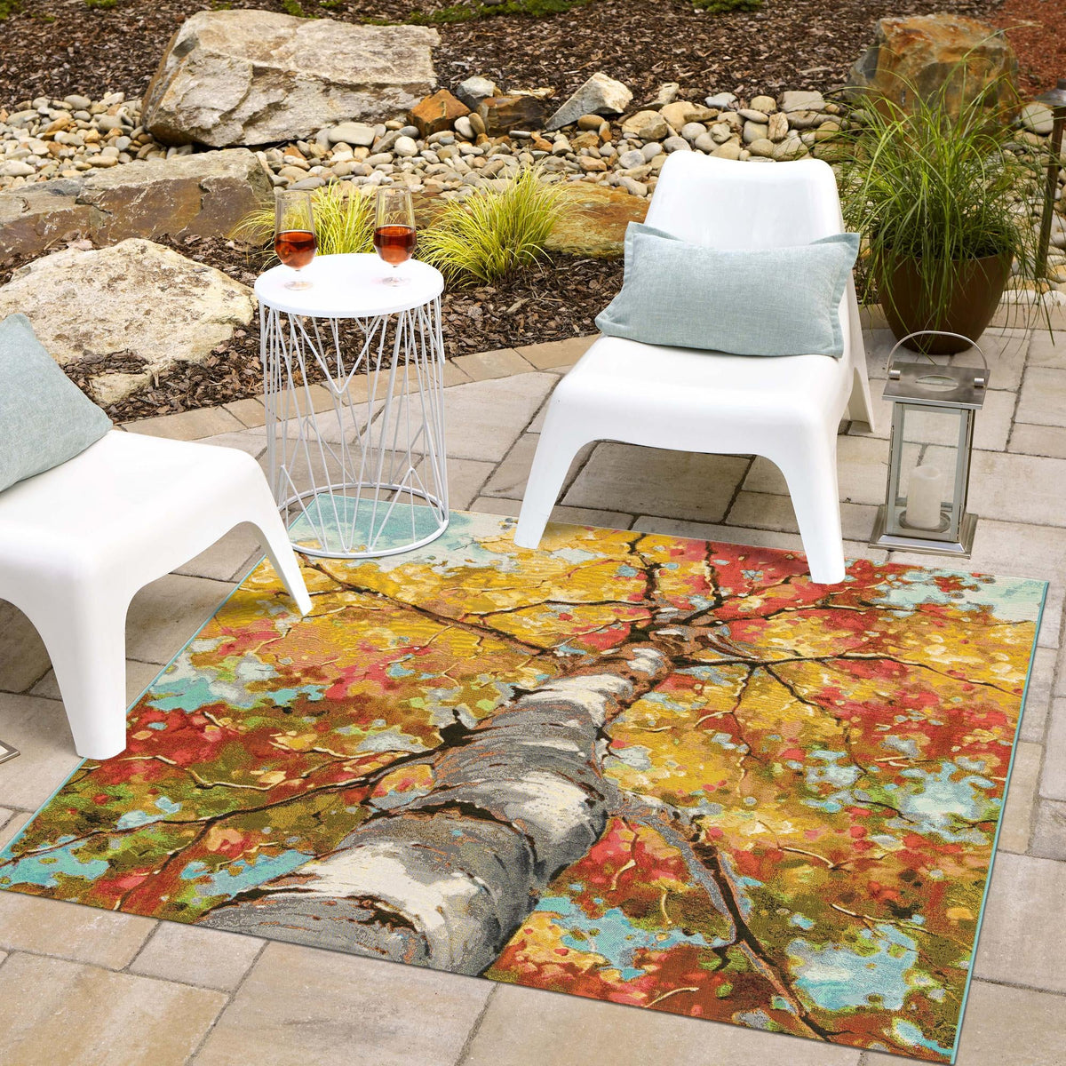 Seaside Blooms Collection Area Rug - Eden Square Multi  lifestyle 25