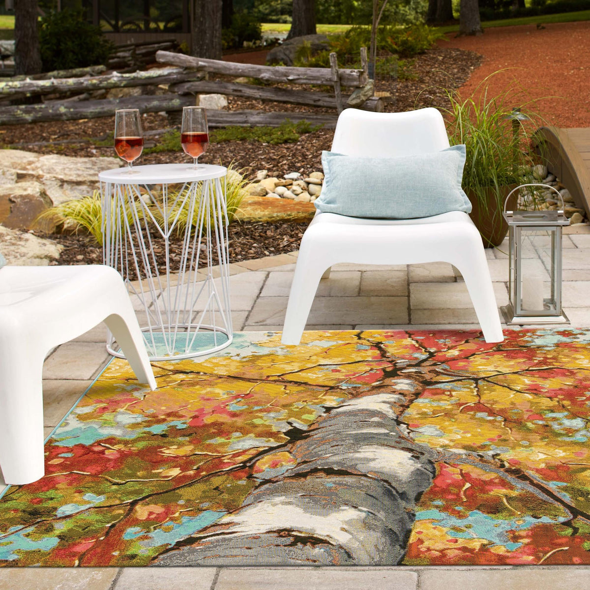Seaside Blooms Collection Area Rug - Eden Square Multi  lifestyle 28