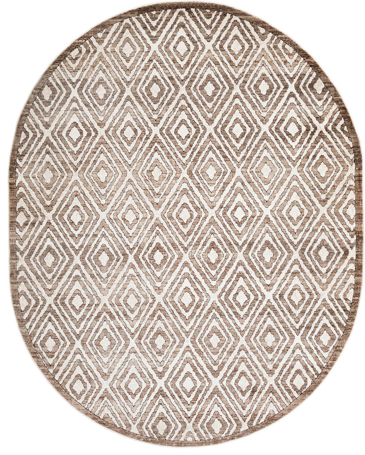 Sanctuary Retreat Collection Area Rug -  Oasis Oval Chocolate Brown  lifestyle 22
